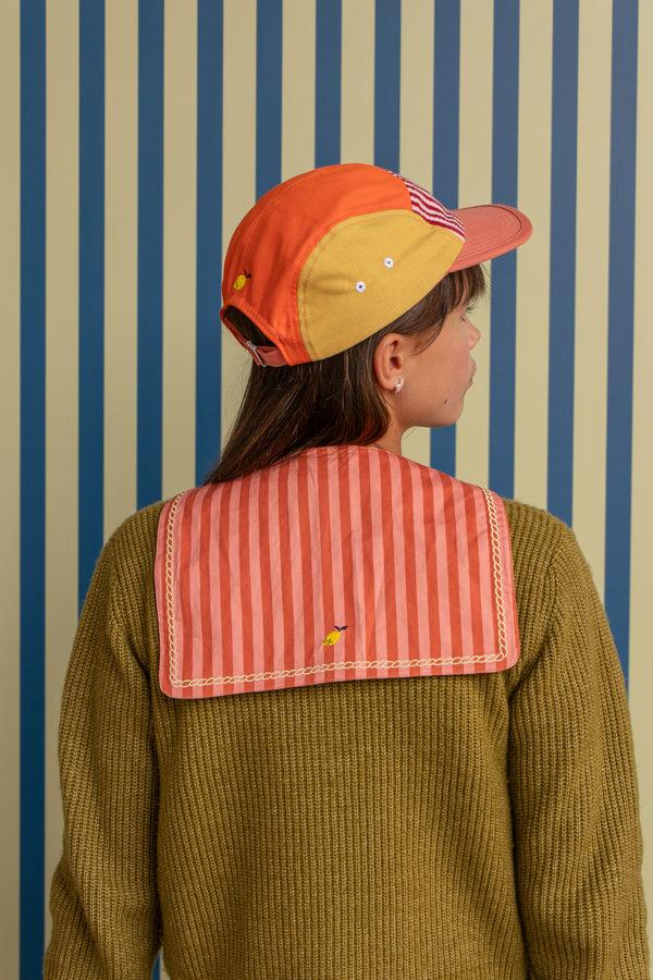 Sticky Lemon Sailor Collar | Stripes | Coral Pink + Shipwreck Rust