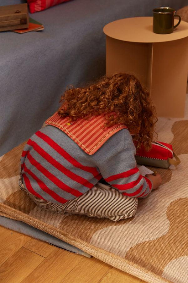 Sticky Lemon Sailor Collar | Stripes | Coral Pink + Shipwreck Rust