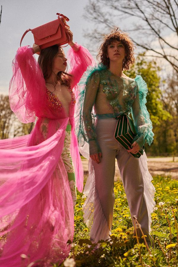 Sticky Lemon Satchel | La Promenade | Ton Sur Ton | Tulip Pink