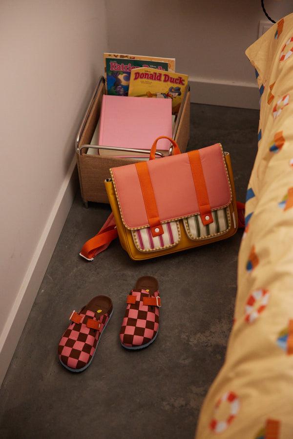 Sticky Lemon School Bag | Coral Pink + Submarine Yellow