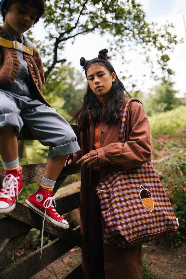 Sticky Lemon Shopper | Adventure Collection | Tartan Stormy Purple