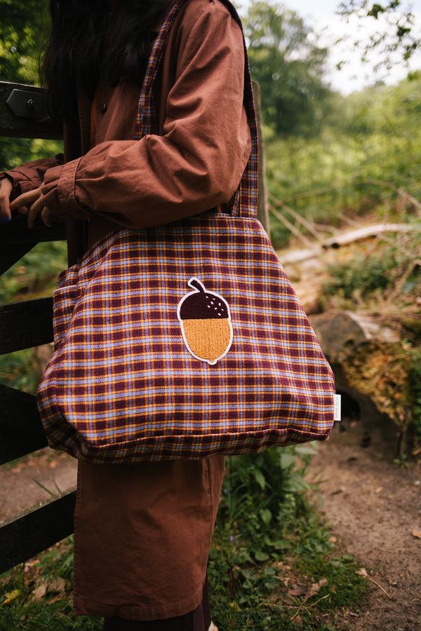 Sticky Lemon Shopper | Adventure Collection | Tartan Stormy Purple