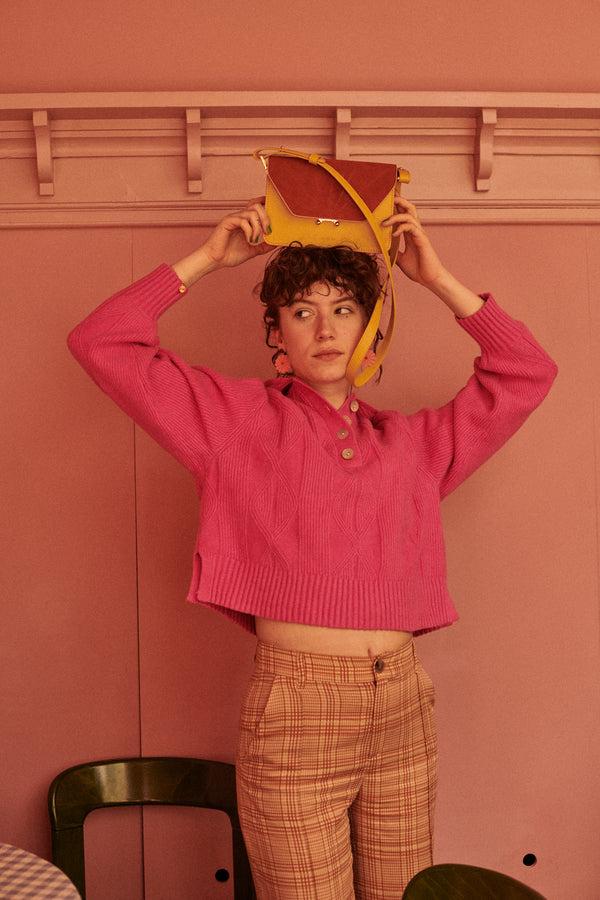 Sticky Lemon Shoulder Bag | La Promenade | Coloré | Madeleine Beige + Croissant Brown