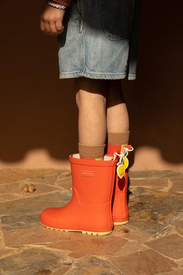 Sticky Lemon Socks | Farmhouse | Checkerboard Ladybird Red