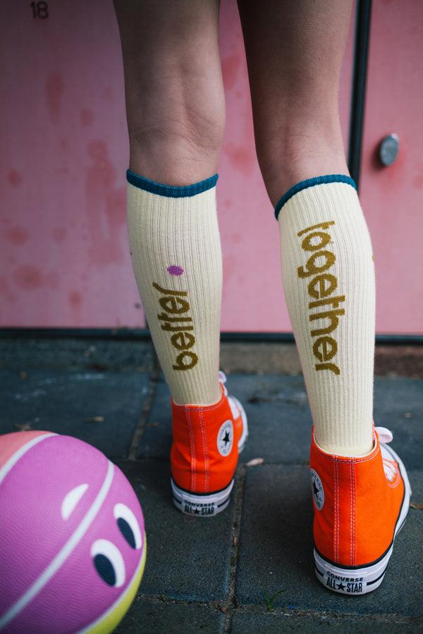 Sticky Lemon Sporty Knee High Socks | Better Together