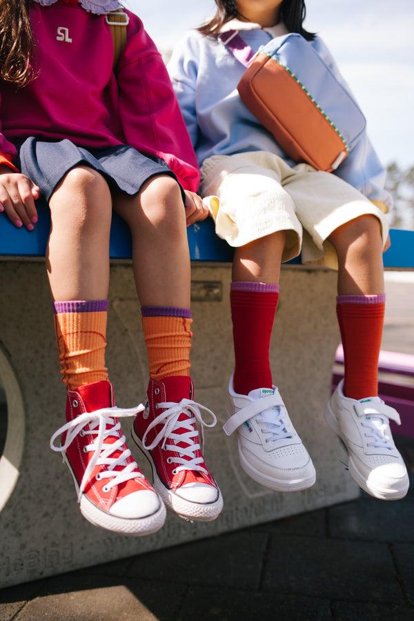 Sticky Lemon Sporty Socks | Better Together | Gravel Orange