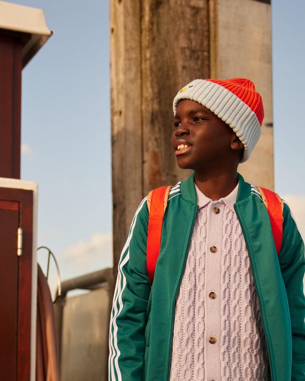 Sticky Lemon Beanie | Lemon | Red Hat + Zissou Blue