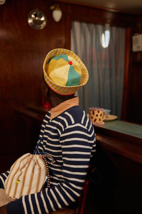 Sticky Lemon Boat Hat | Shell Beige + Reed Green