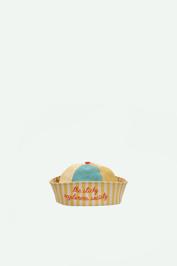 sticky lemon boat hat | shell beige + reed green