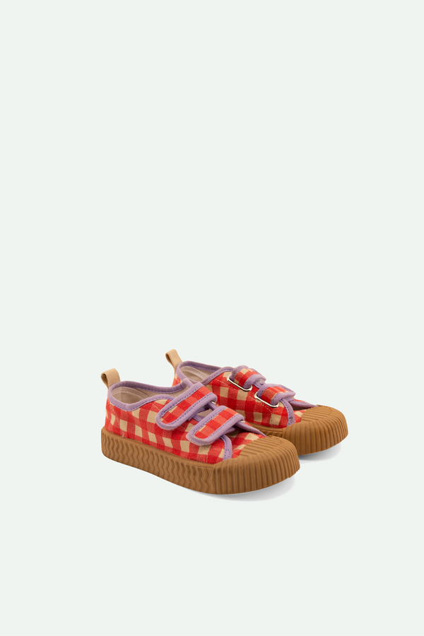 sticky lemon canvas shoes | poppy gingham