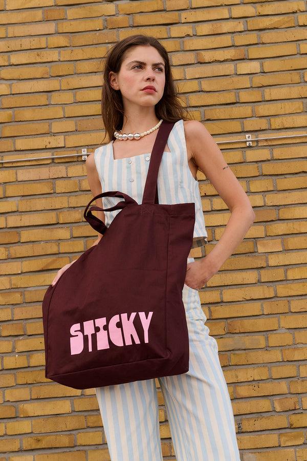 Sticky Lemon Canvas Shopper | Fig + Bubblegum