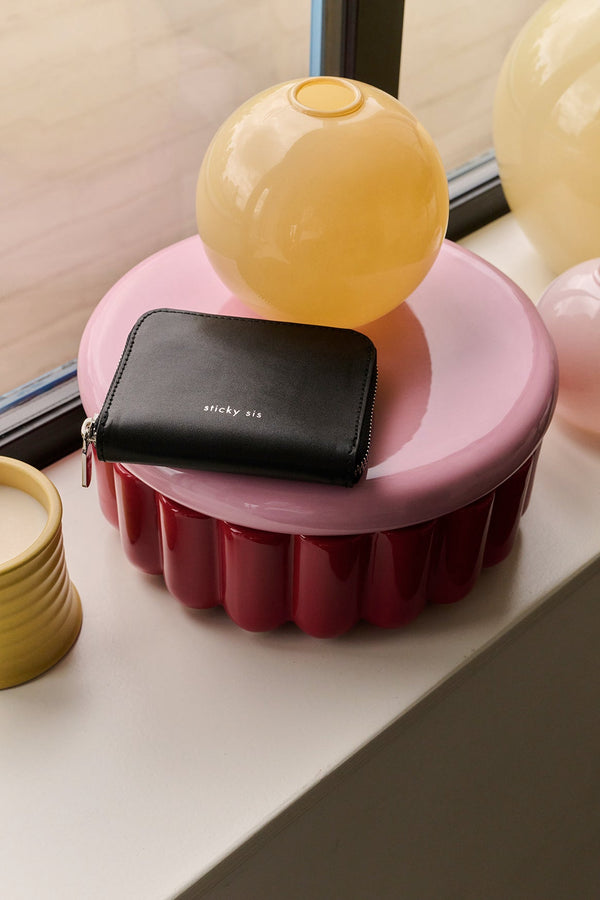 Sticky Lemon Card Wallet | Club Chic | Black