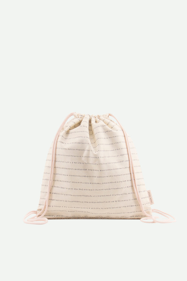 sticky lemon drawstring bag glitter | nude pink