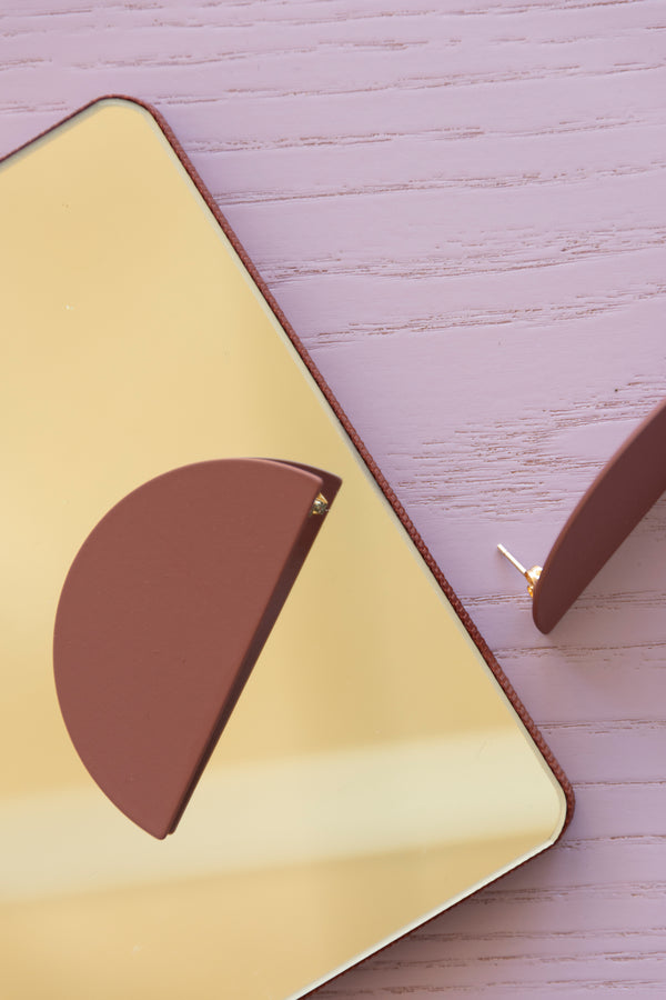 Sticky Lemon Earring | Sunlight | Faded Burgundy