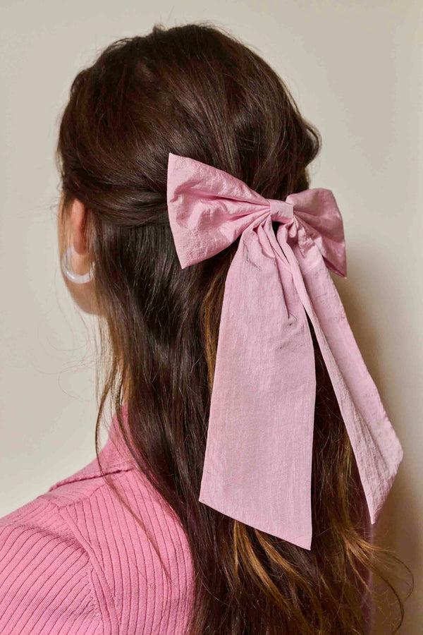 Sticky Lemon Hair Bow | Club Chic | Festive Pink