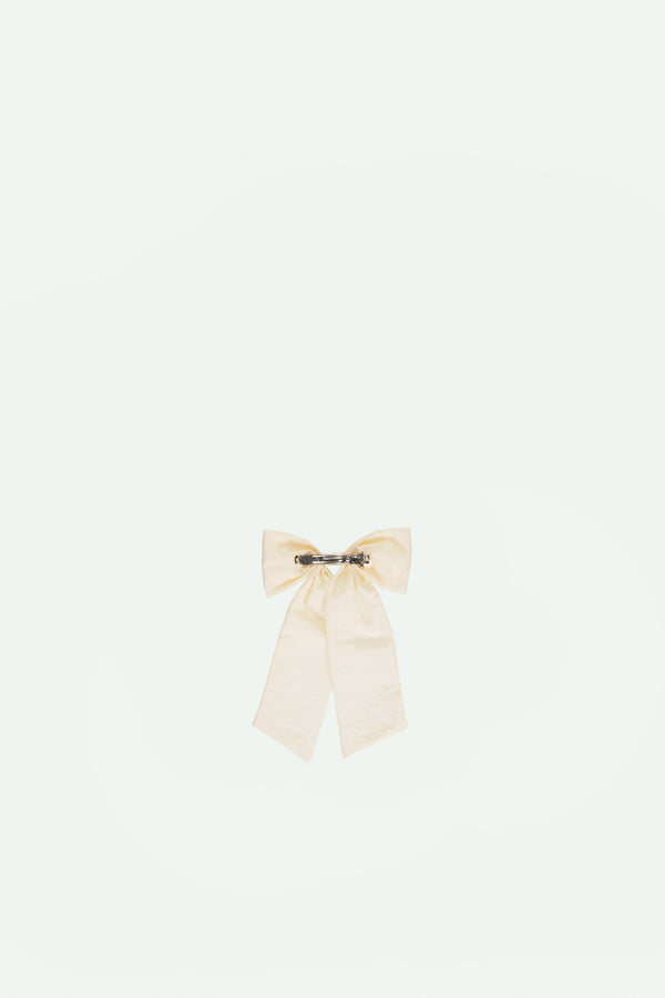 Sticky Lemon Hair Bow | Club Chic | Pearl White