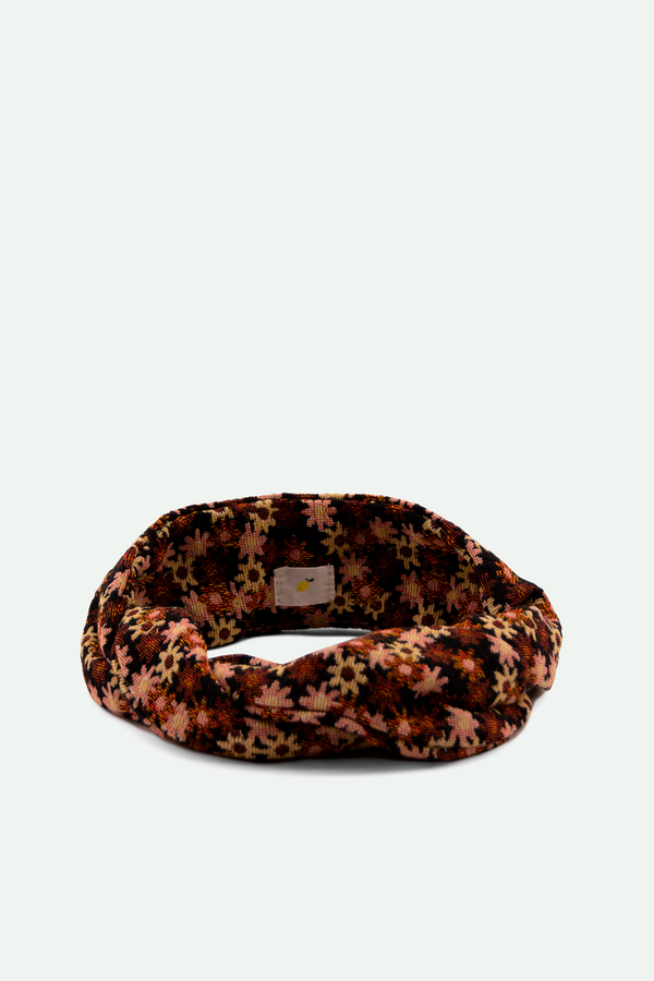 sticky lemon headband | flower field pink