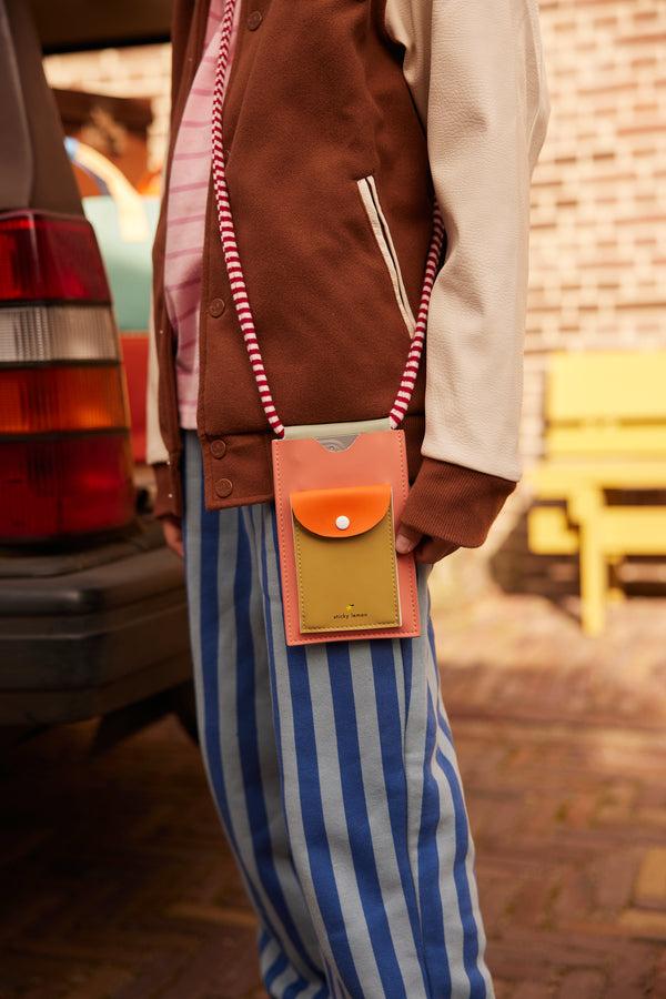 Sticky Lemon Phone Pouch | Colourblocking | Coral Pink