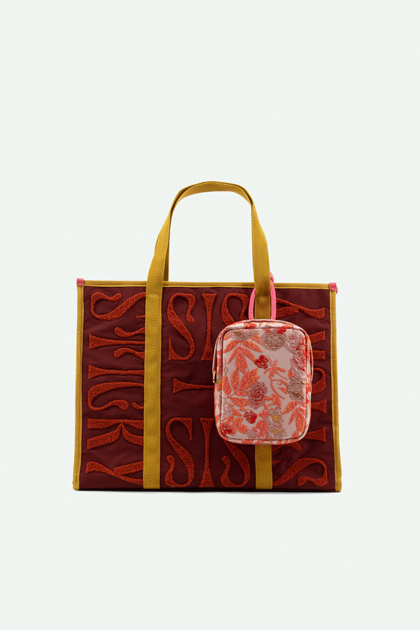 sticky lemon shopper + floral knot bag