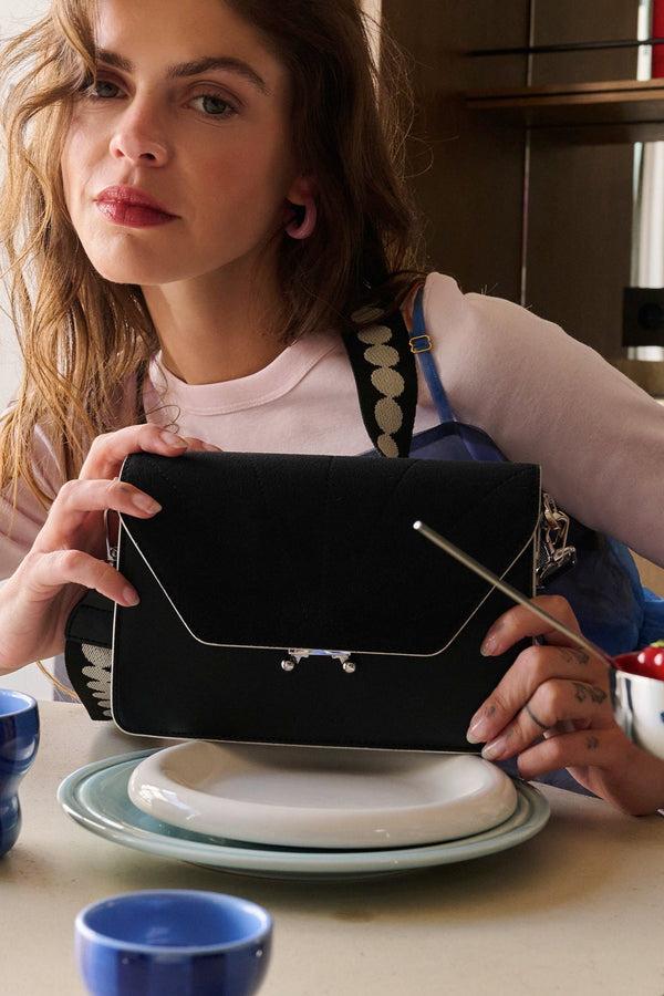 Sticky Lemon Shoulder Bag | Club Chic | Black