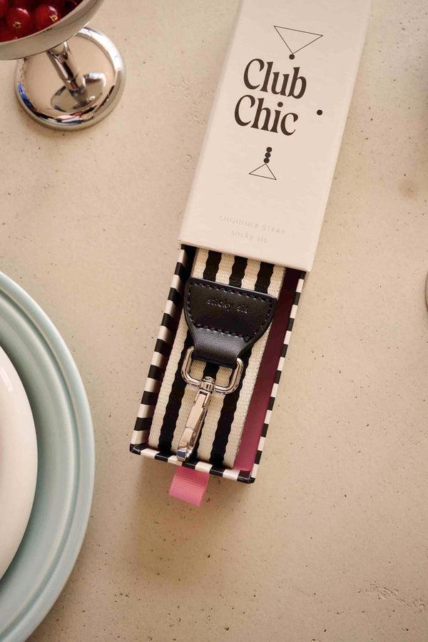 Sticky Lemon Shoulder Strap | Club Chic | Stripes