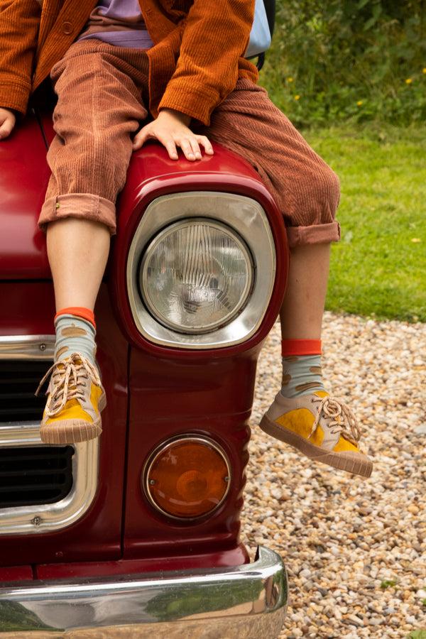 Sticky Lemon Socks | Apples | Pool Green + Leaf Green