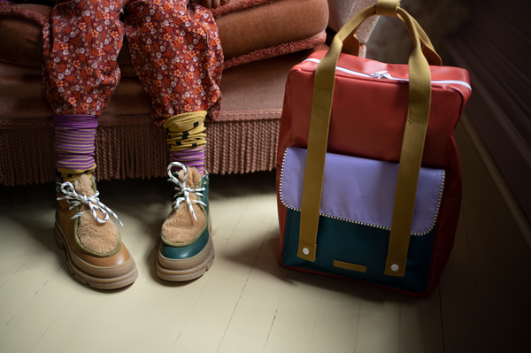 Sticky Lemon Socks | Golden Stripes | Purple Tales