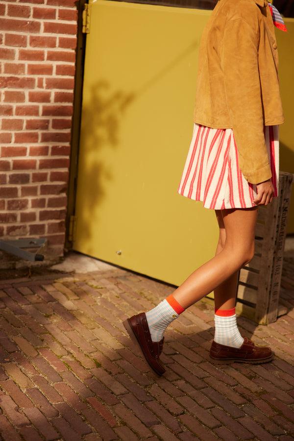 Sticky Lemon Socks | Stripes | Zissou Blue