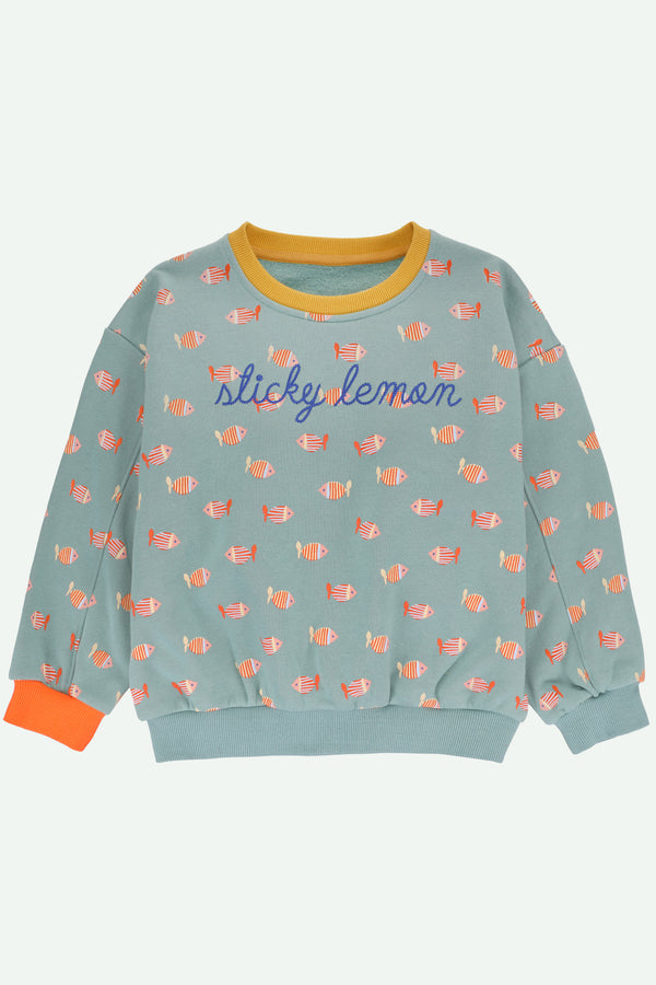 sticky lemon sweater | fish all over | diving suit