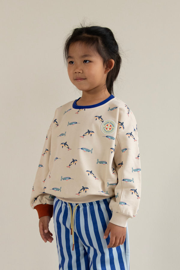 Sticky Lemon Sweater | Orca All Over | Grey Sand