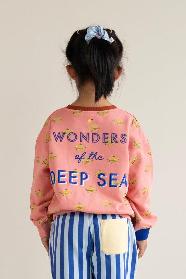 Sticky Lemon Sweater | Submarine All Over | Coral Pink