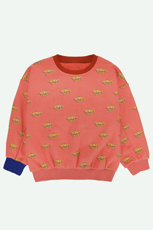 sticky lemon sweater | submarine all over | coral pink