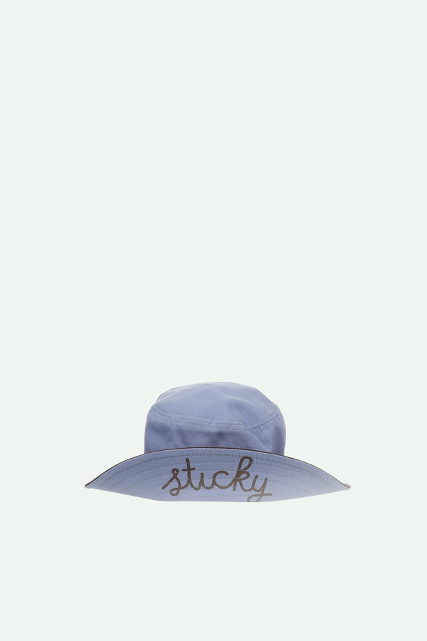 sticky lemon sun hat | farmhouse | blooming purple + soil green