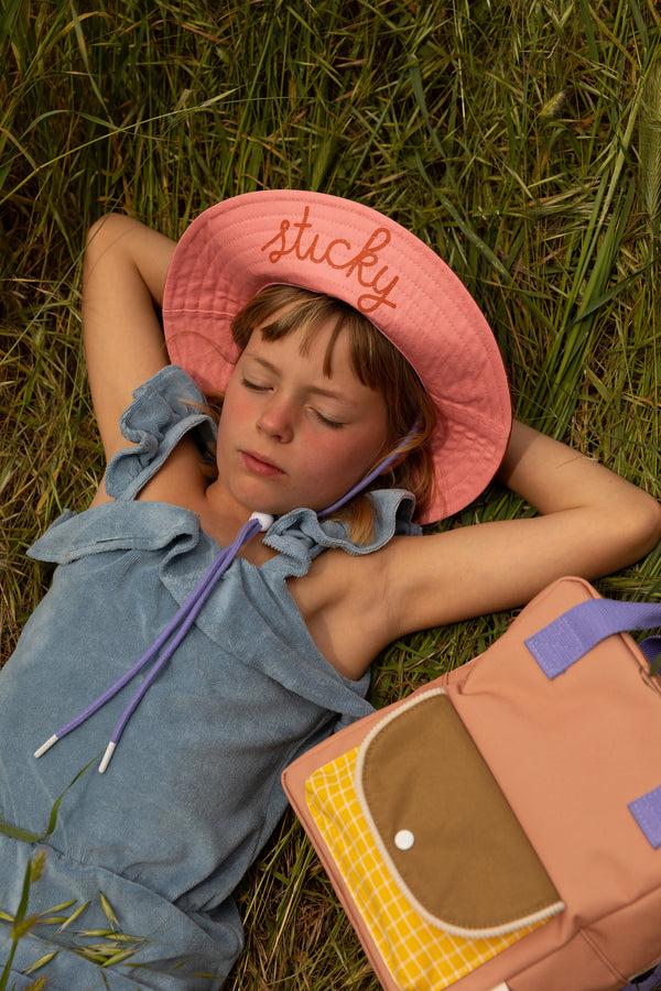 Sticky Lemon Sun Hat | Farmhouse | Flower Pink + Willow Brown