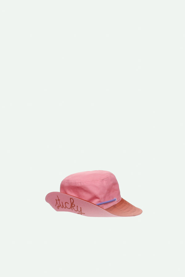 Sticky Lemon Sun Hat | Farmhouse | Flower Pink + Willow Brown