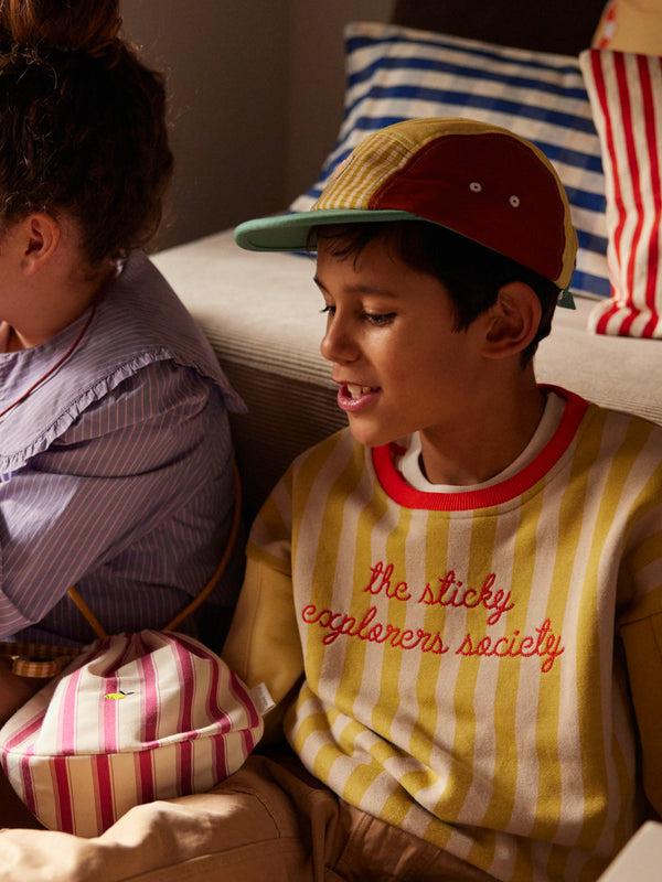 Sticky Lemon Sweater | Stripes | Reed Green + Sandy Yellow Stripes