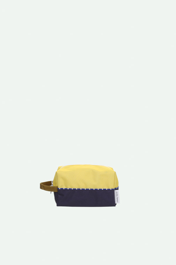 sticky lemon toiletry bag | better together | colourblocking | feather shuttle