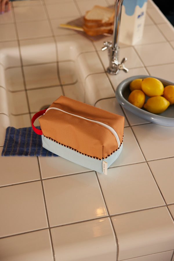 Sticky Lemon Toiletry Bag | Colourblocking | Jane Beige + Zissou Blue