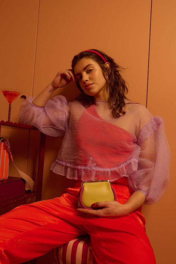 Sticky Lemon Wallet | Il Sole | Lemon Leaf + Positano Purple