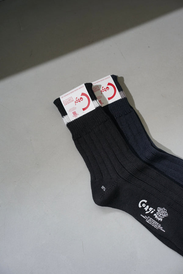 Still By Hand Corgi / COTTON TOE STRIPE SOCKS(style Department_ Exclusive)