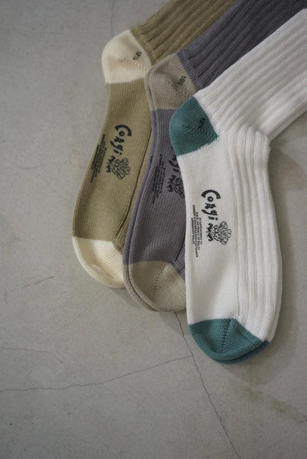 Still By Hand Corgi / SOFT COTTON HEEL&TOE SOCKS(style Department_ Exclusive)
