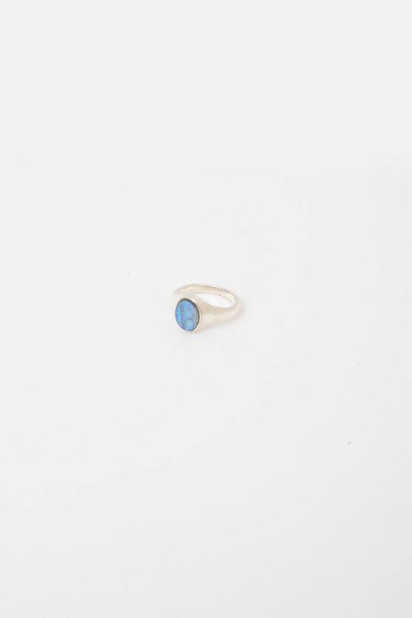 still by hand Garden of eden / Oval signet ring (LABRADORITE) M / ED26SS-1589