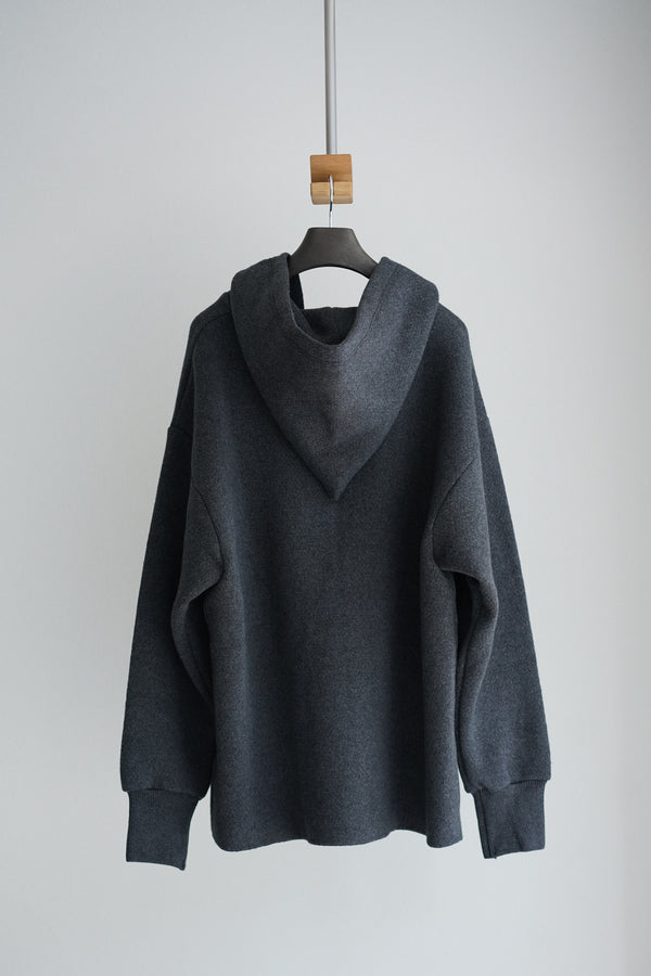 still by hand POSTELEGANT / Cotton Cashmere Knit Hoodie