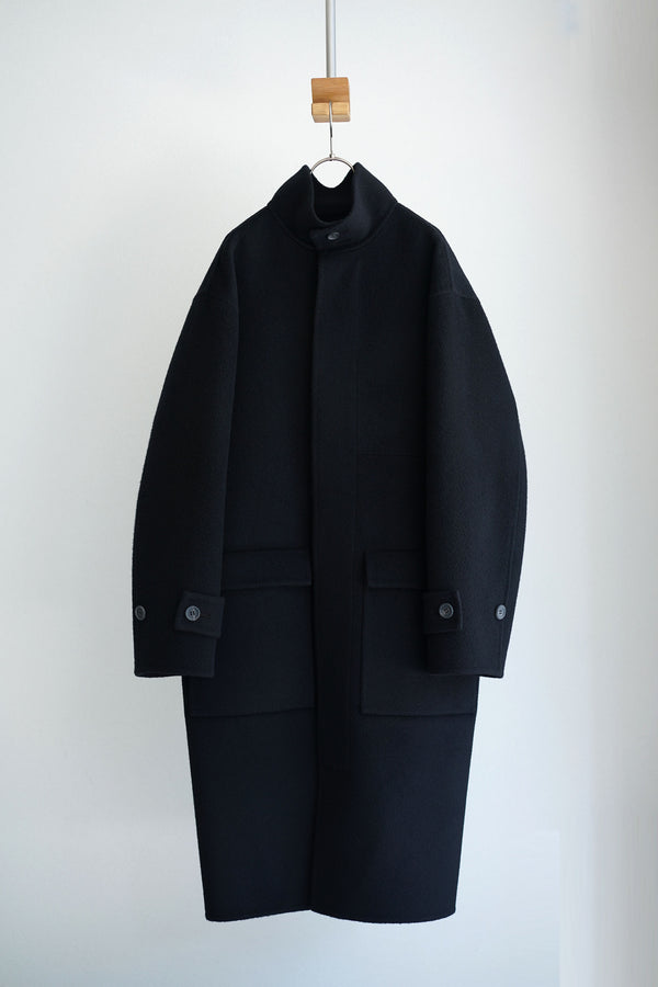 still by hand POSTELEGANT / WOOL REVER STAND COLLAR COAT