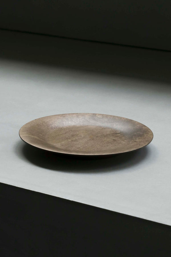 still by hand 内田悠 / イタヤカエデ 　丸リム皿180 柿渋染