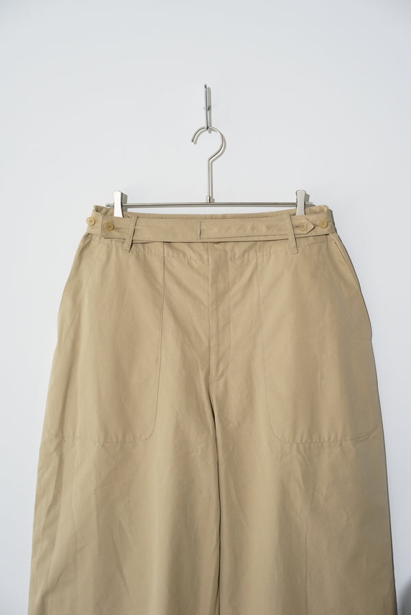 Still By Hand HED MAYNER / BELTED PANT　BEIGE COTTON