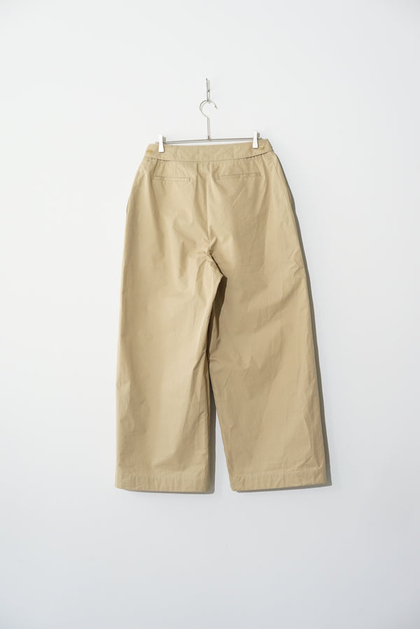 still by hand HED MAYNER / BELTED PANT　BEIGE COTTON