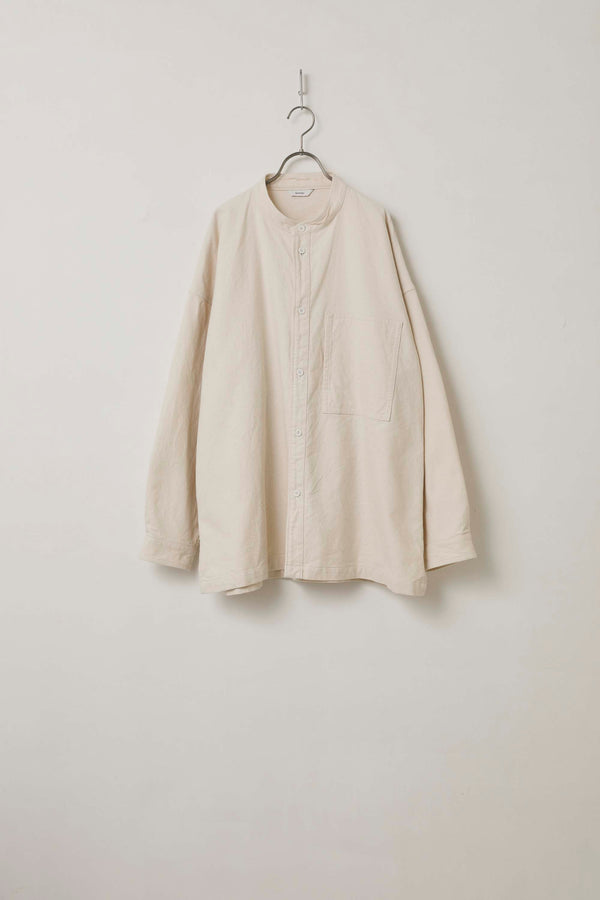 Still By Hand Kontor / CORDED YARN BAND COLLAR SHIRT