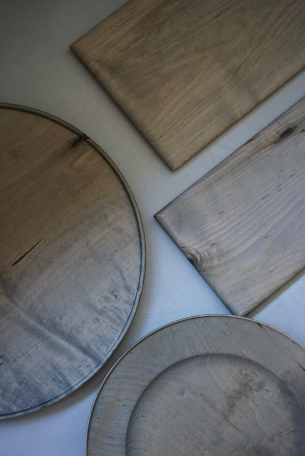 Still By Hand 内田悠 / イタヤカエデ 板皿 M 鉄媒染