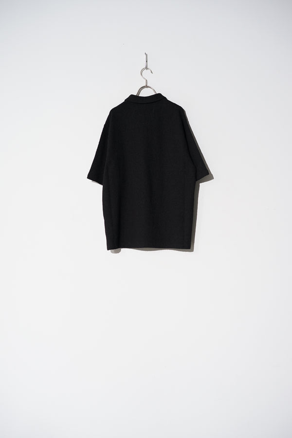 Still By Hand Walenode / Paper Boucle Zip Polo Shirt